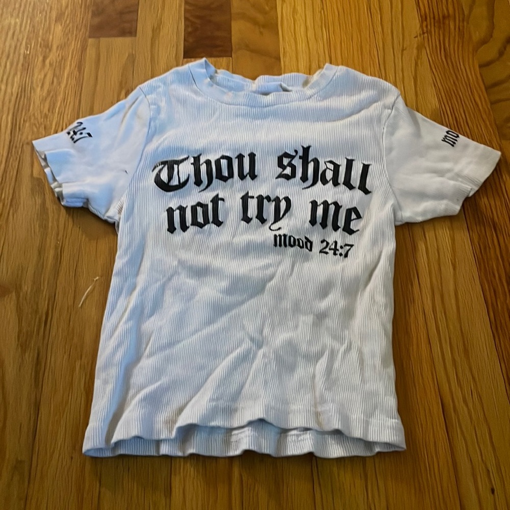 On Fire Women’s White Croptop Mood 24:7 Size Small